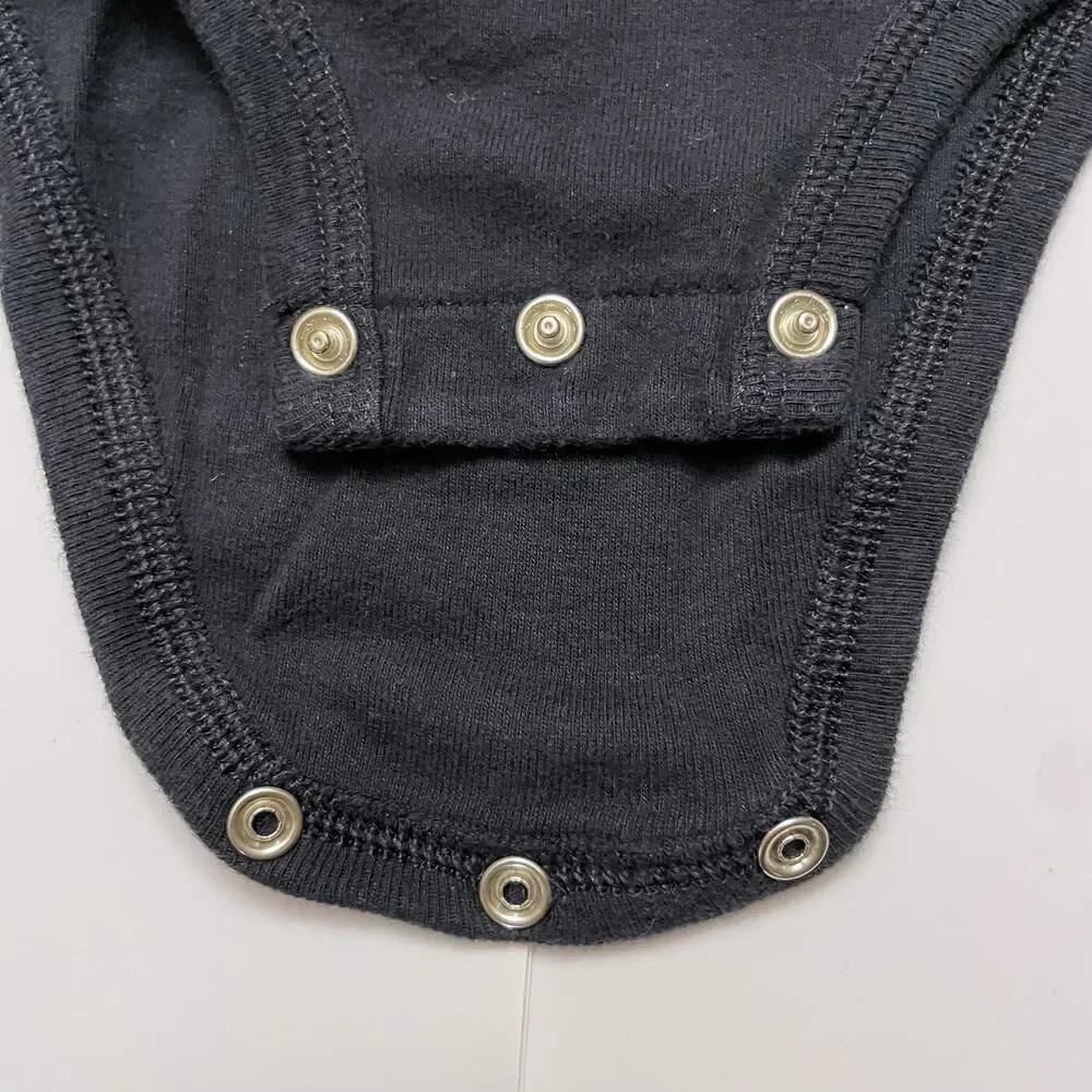 Carters My First Halloween Black Embroidered Long Sleeve Bodysuit Unisex Size 6M